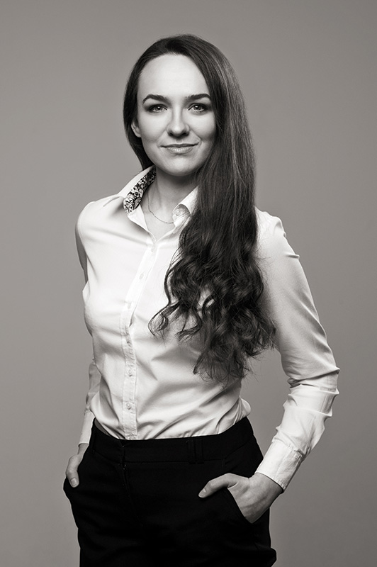 czarno-biały portret